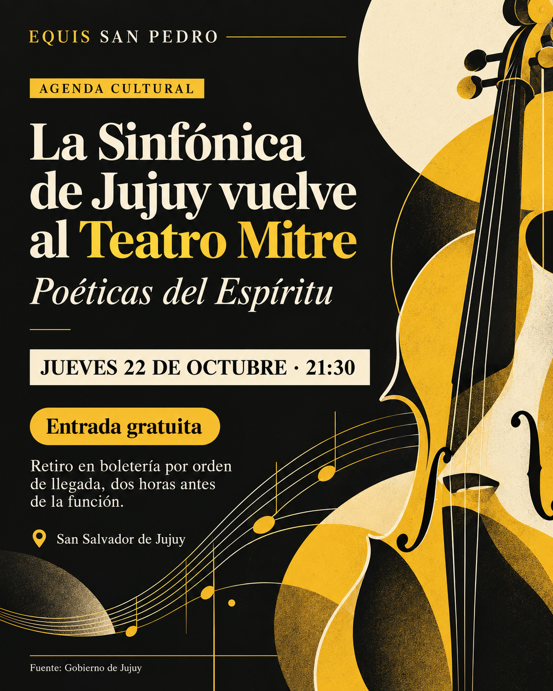 Placa editorial de Equis San Pedro: Poéticas del Espíritu, jueves 22 de octubre a las 21:30 en el Teatro Mitre. Entrada gratuita y retiro desde las 19:30.