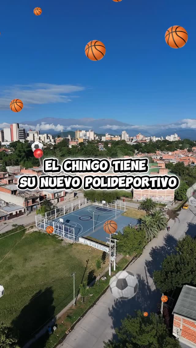 Imagen de la publicación de Carlos Sadir sobre presentación del nuevo polideportivo del barrio El Chingo