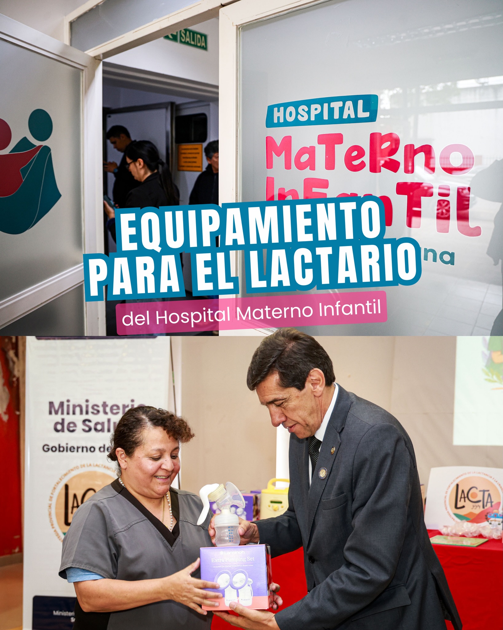 Imagen de la publicación de Carlos Sadir sobre equipamiento para el lactario del Hospital Materno Infantil