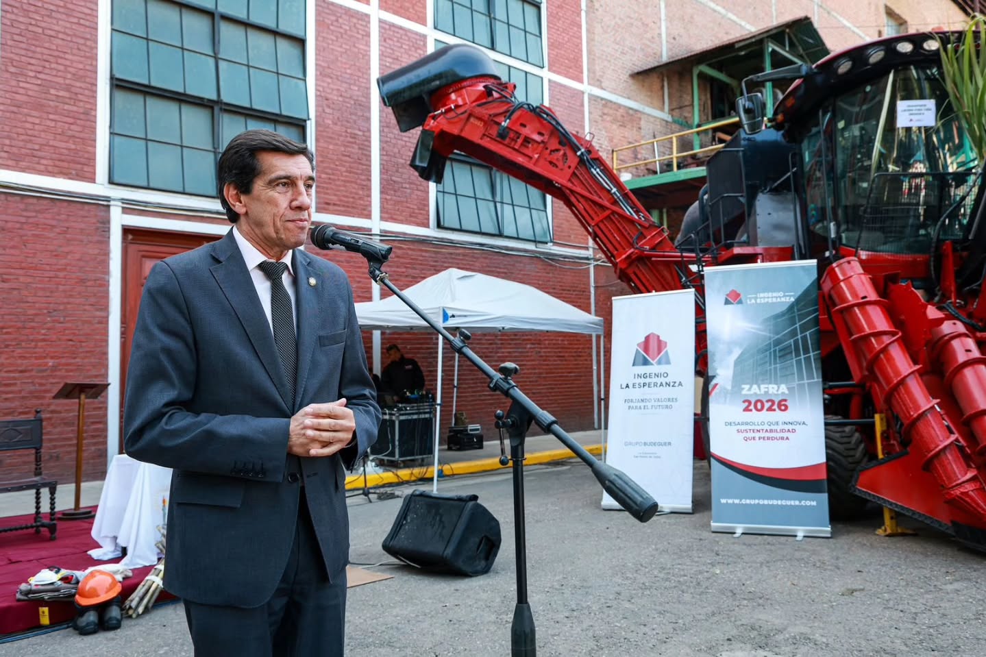 Imagen de la publicación de Carlos Sadir sobre inicio de una nueva zafra en el Ingenio La Esperanza