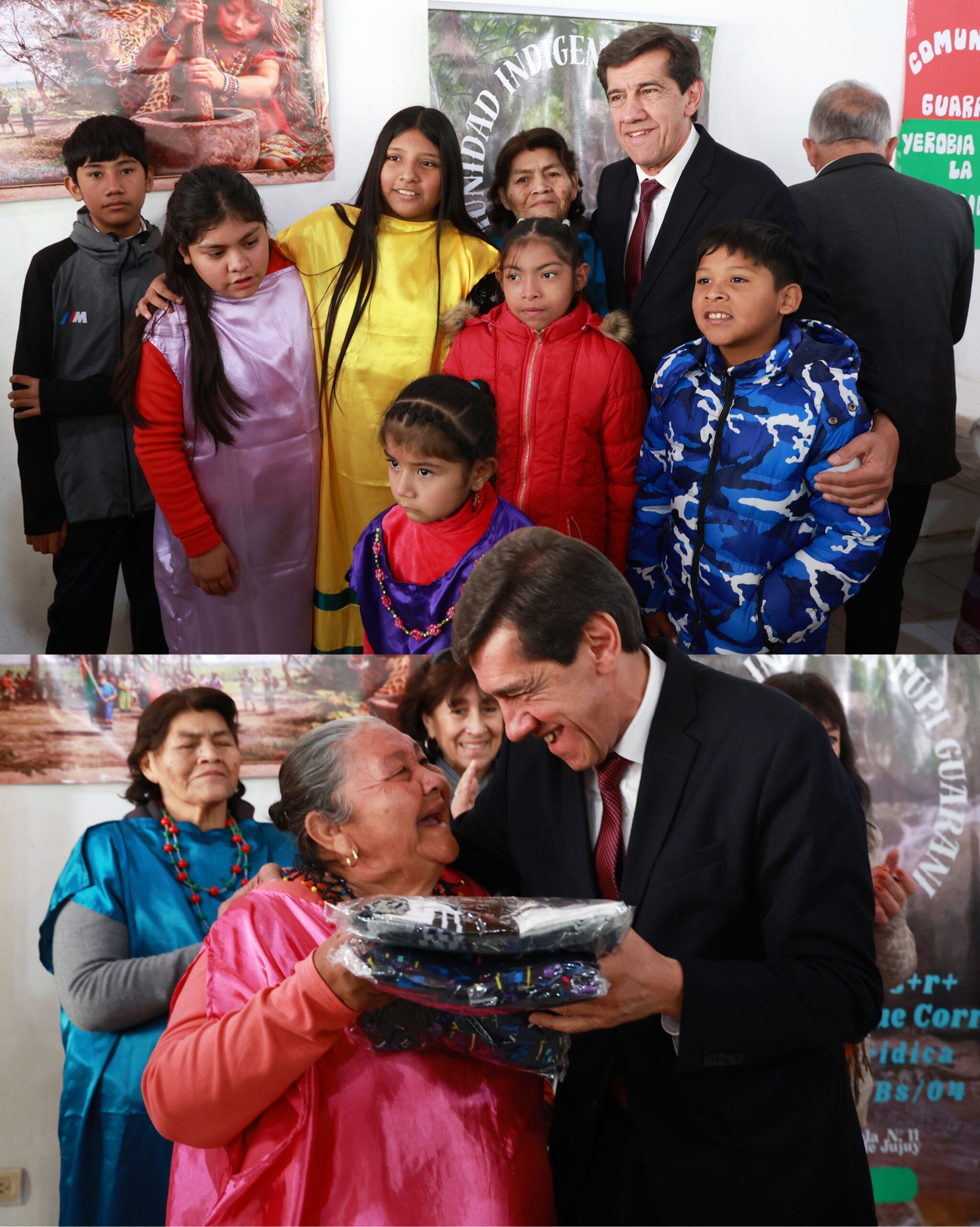 Imagen de la publicación de Carlos Sadir sobre encuentro con comunidades originarias y entrega de elementos en San Pedro
