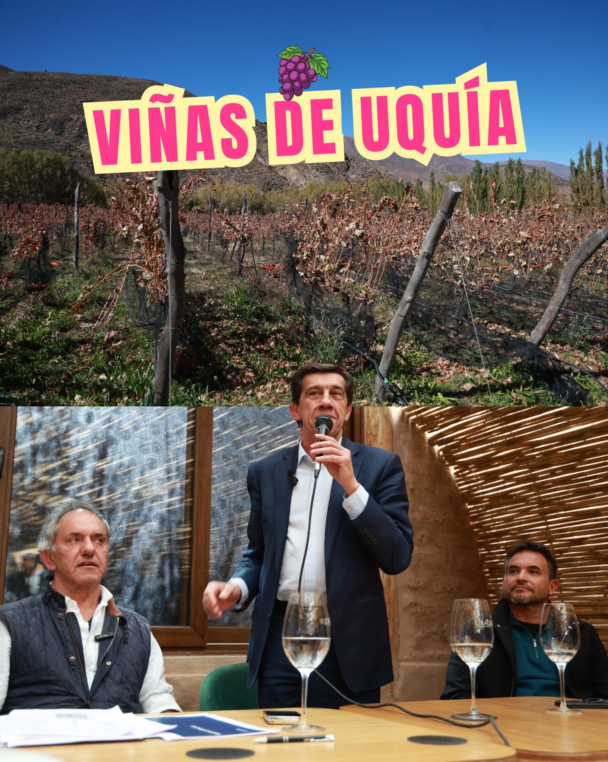 Imagen de la publicación de Carlos Sadir sobre encuentro con Daniel Scioli y referentes turísticos en Viñas de Uquía