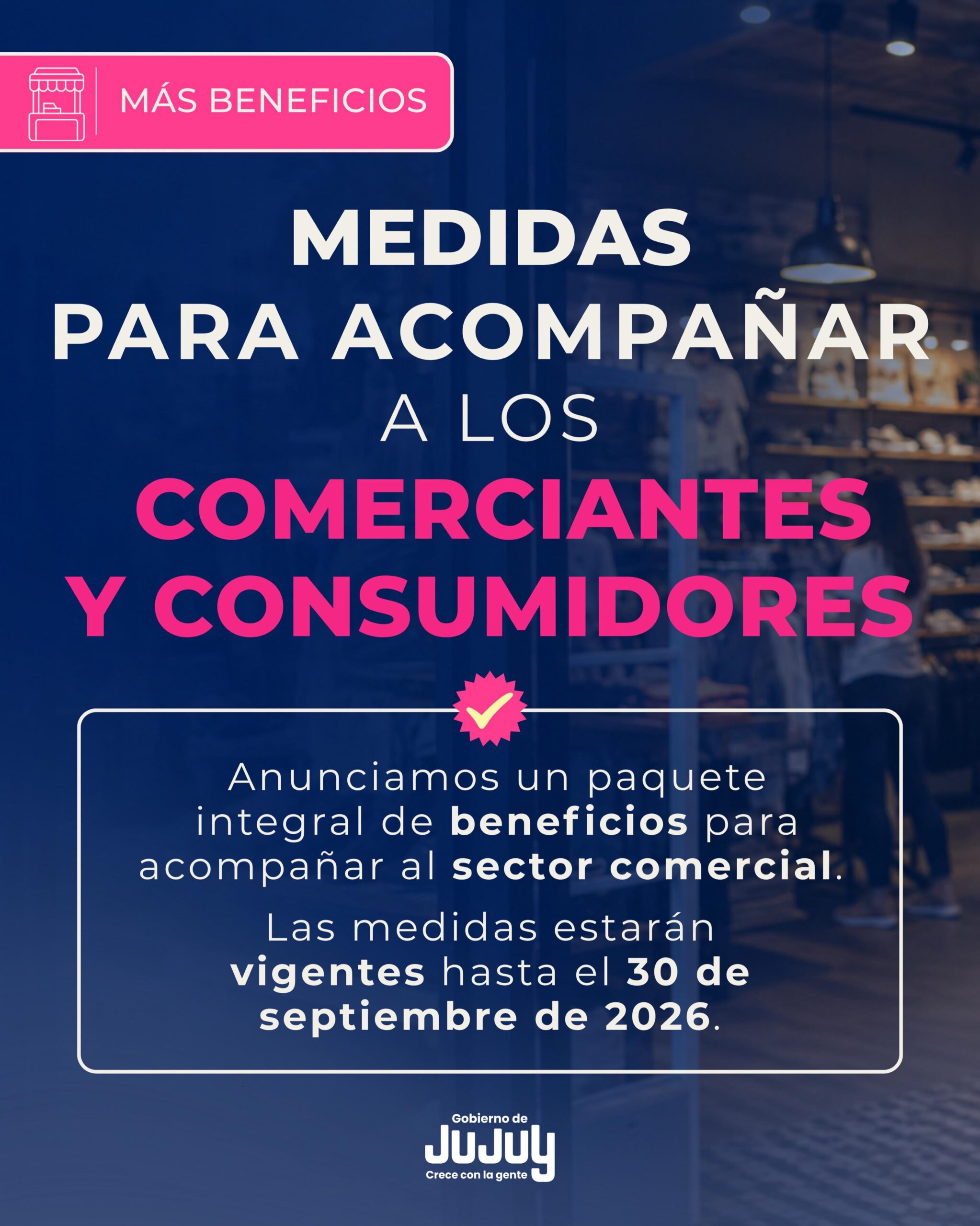 Imagen de la publicación de Carlos Sadir sobre medidas de financiamiento y alivio fiscal para el sector comercial