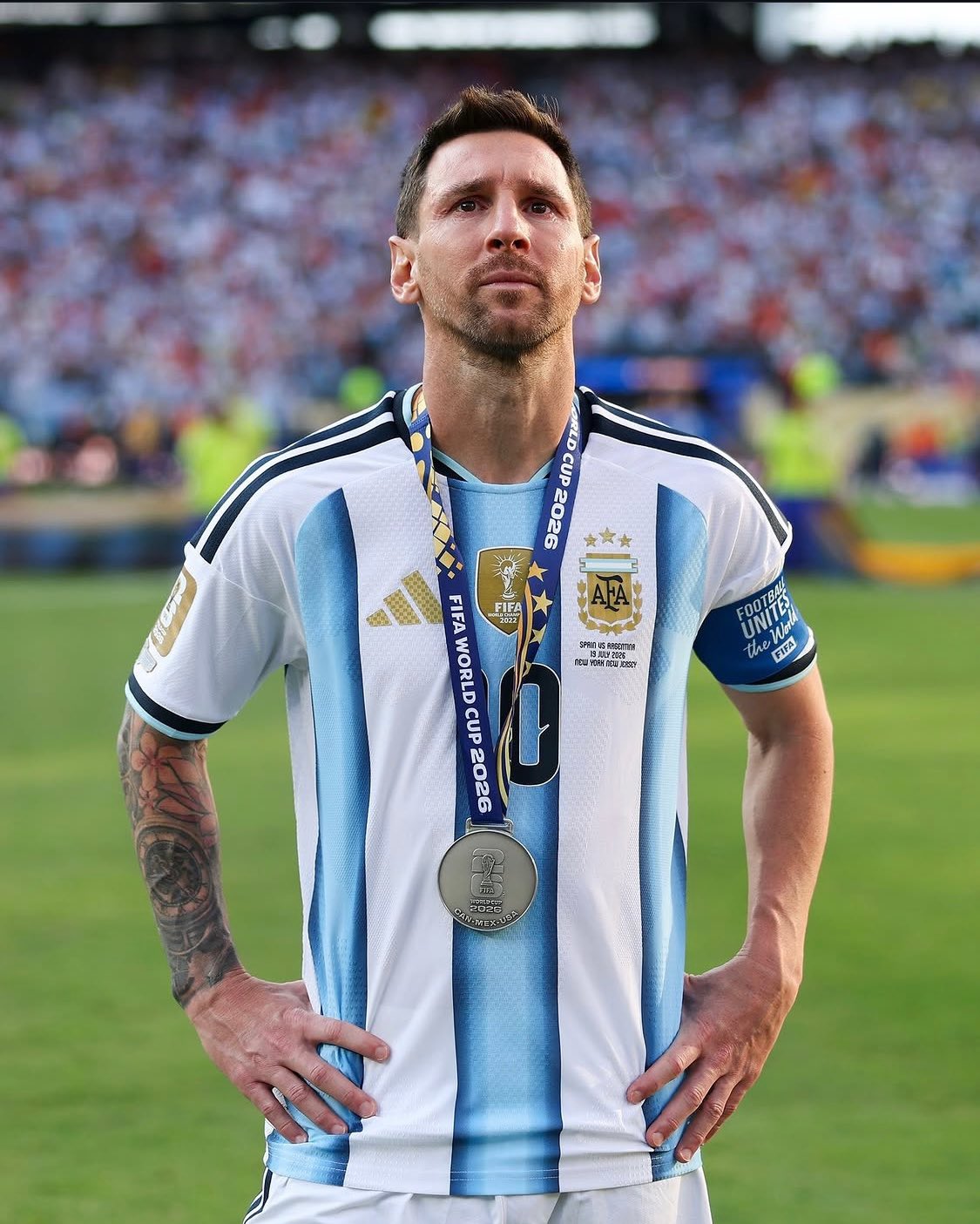 Imagen de la publicación de Carlos Sadir sobre reconocimiento al esfuerzo de la Selección Argentina en sus partidos