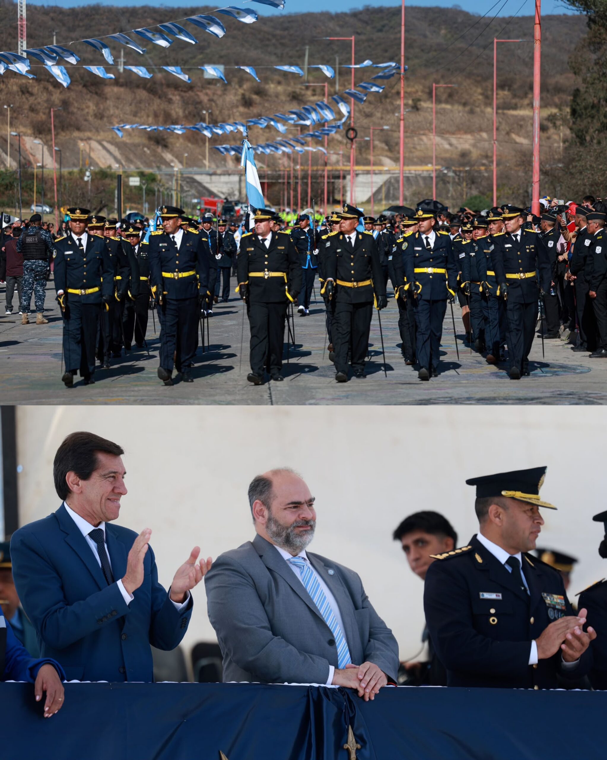 Imagen de la publicación de Carlos Sadir sobre aniversario de la Policía de Jujuy con entrega de vehículos