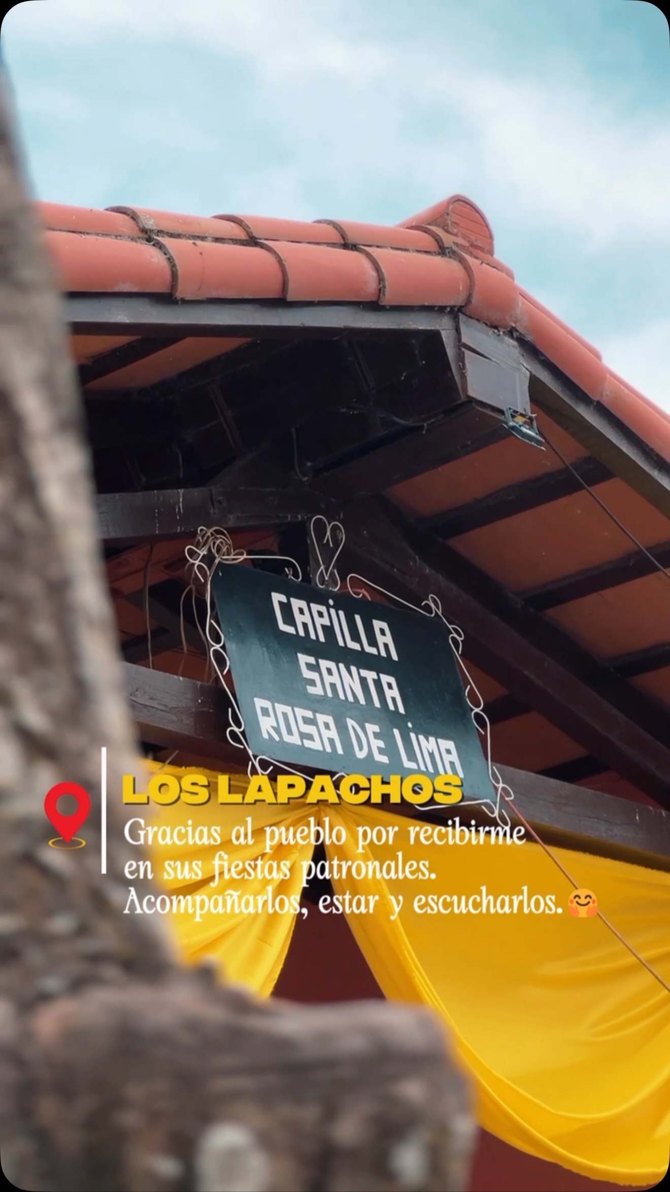 Imagen de la publicación de Carlos Sadir sobre fiestas patronales y recorrida por obras en Los Lapachos