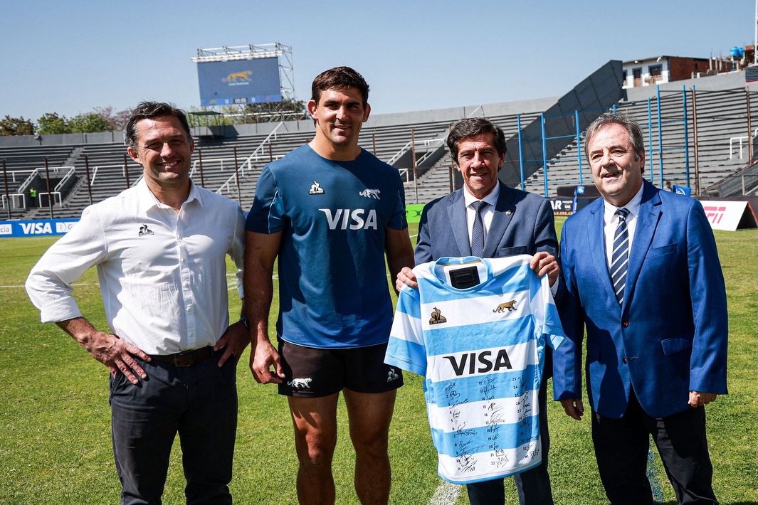 Imagen de la publicación de Carlos Sadir sobre bienvenida a Los Pumas y los Wallabies en Jujuy