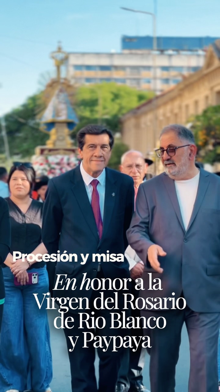 Imagen de la publicación de Carlos Sadir sobre procesión y misa por la Virgen de Río Blanco y Paypaya