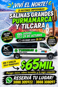SF Turismo sale mañana al Norte: última oportunidad para consultar por el viaje del 29 de octubre