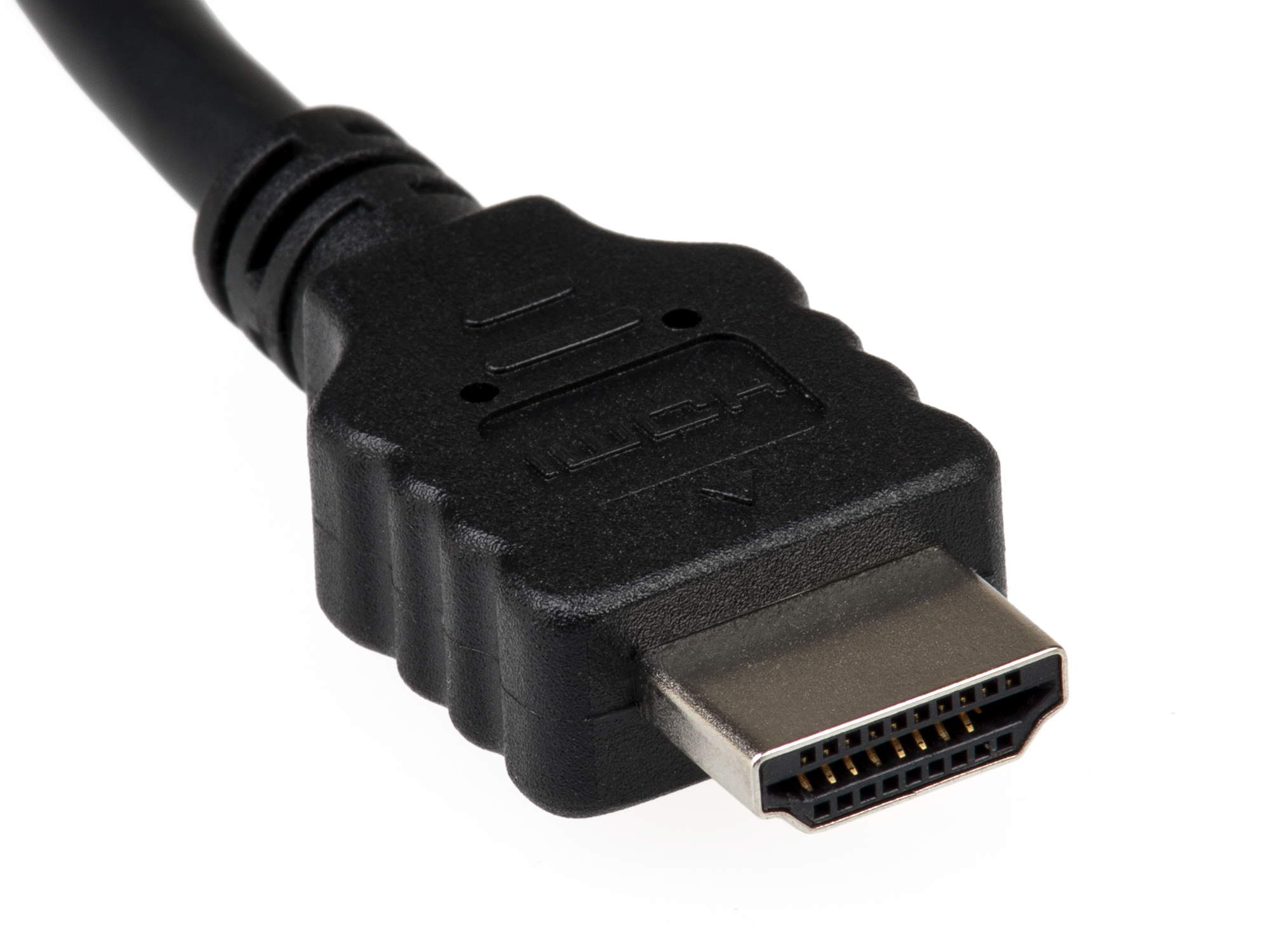 Conector HDMI estándar fotografiado sobre fondo blanco en 2011