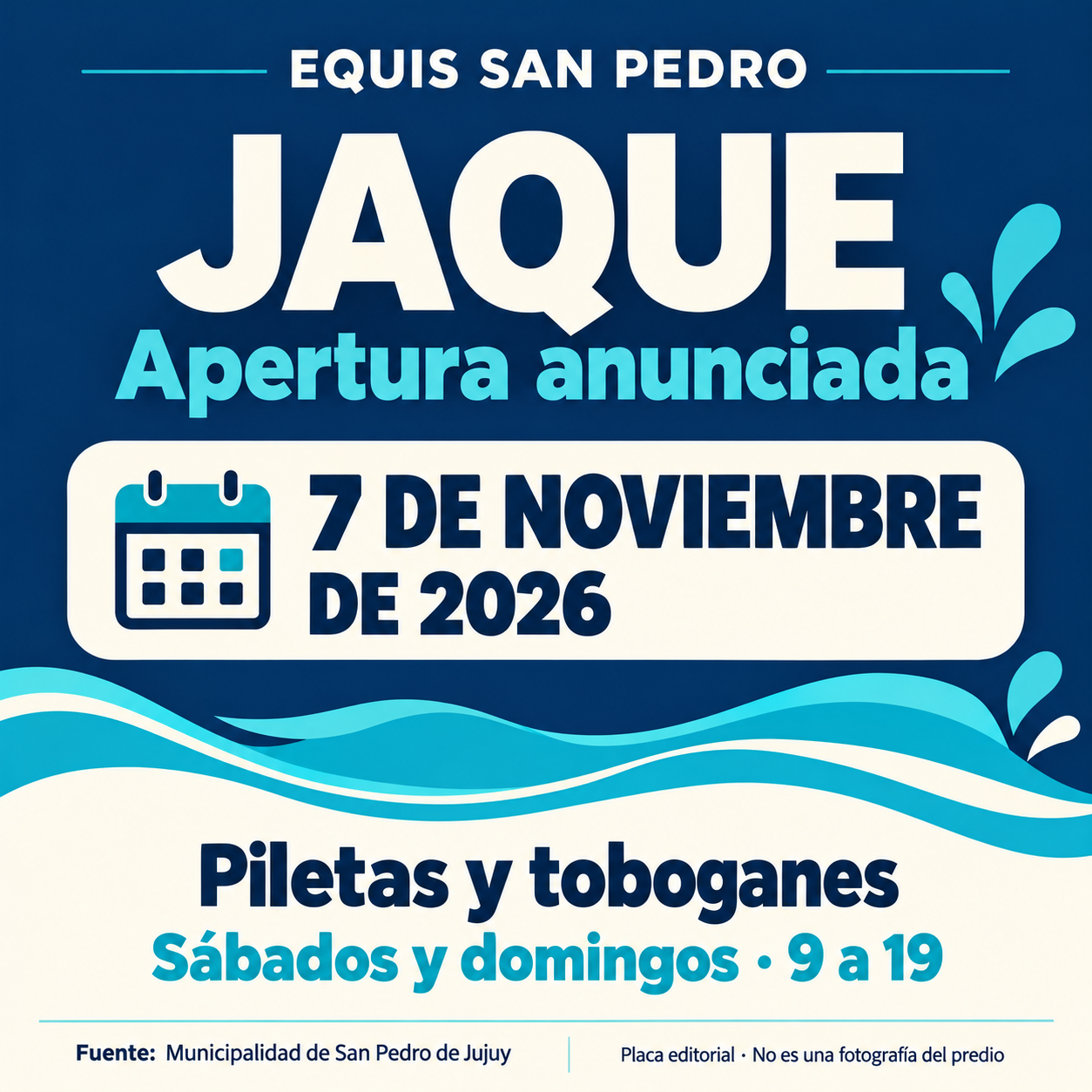 Jaque: apertura anunciada para el 7 de noviembre de 2026
