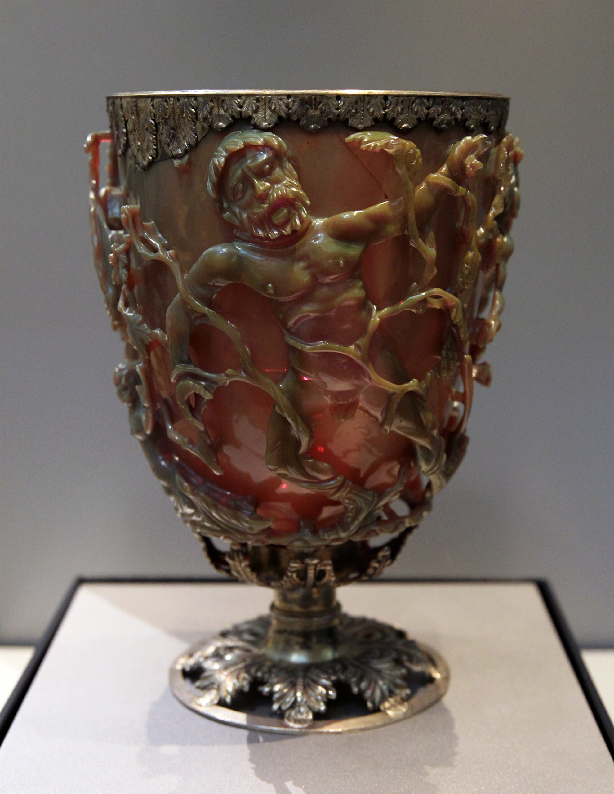 Copa de Licurgo exhibida en el Museo Británico, fotografía de archivo de 2019.