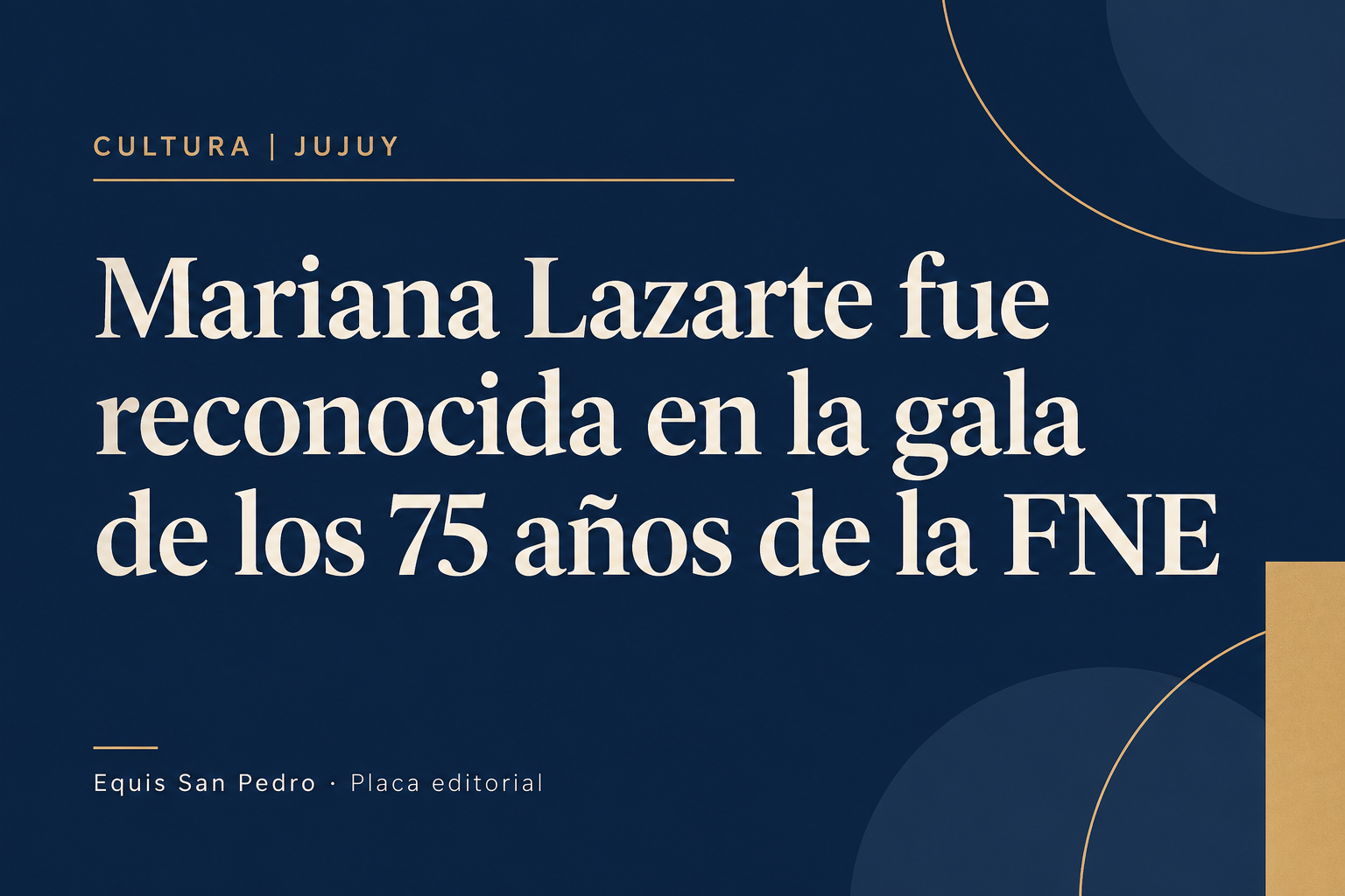 Placa editorial: Mariana Lazarte fue reconocida en la gala de los 75 años de la FNE.