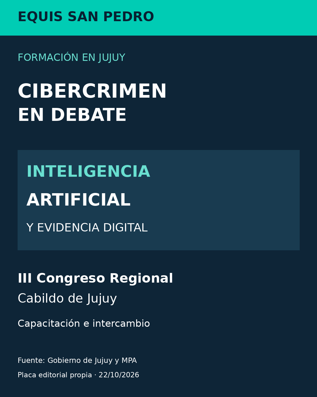 III Congreso Regional de Cibercrimen en Jujuy: inteligencia artificial y evidencia digital