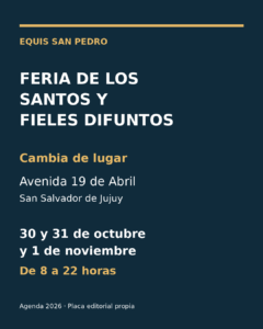 La Feria de los Santos y Fieles Difuntos cambia de lugar: será en avenida 19 de Abril