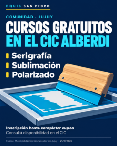 Cursos gratuitos en el CIC Alberdi: serigrafía, sublimación y polarizado