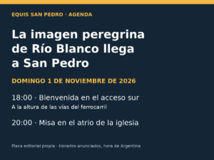 San Pedro recibirá la imagen peregrina de Río Blanco este domingo 1 de noviembre