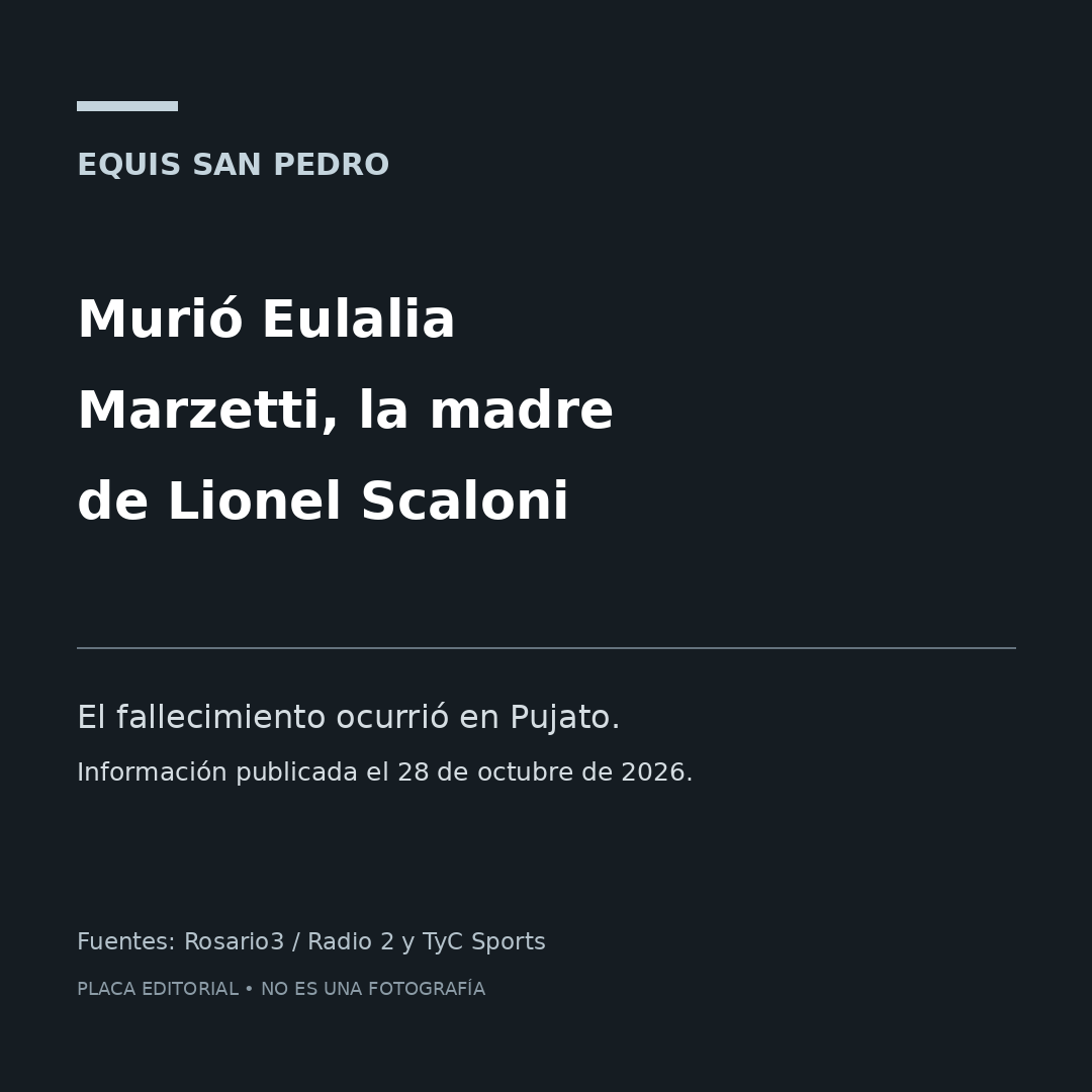 Placa editorial: murió Eulalia Marzetti, la madre de Lionel Scaloni