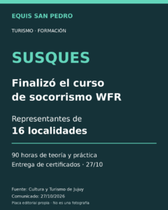 Susques: finalizó el curso de socorrismo WFR con participantes de 16 localidades